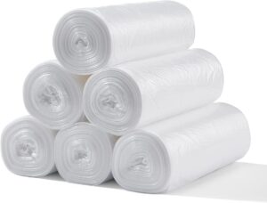 Trash Can Liners, 56 Gallon, 12 mic, Natural, 200 ct