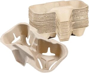 500 pcs 2 Cup Disposable Coffee Carrier,Delivery Cups Holder for 8 to 22 oz Hot or Cold Drinks Cups,Take Out cup Carrier,Ideal for To Go Drink