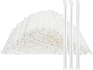 1200 Count Individually Wrapped Clear Plastic Straws - 10.25" BPA-Free Disposable Straws Perfect