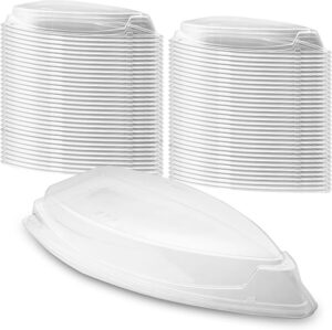 Lid for Boat-Shaped Sushi Tray (DZ-70B), Disposable Cover for Matching Sushi Boat Base