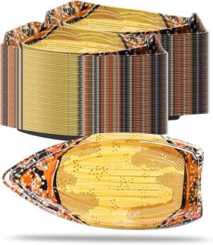 Premium Boat-Shaped Sushi Tray (Base), 240Pcs Large Disposable Sushi Boat Box,