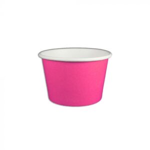 8 oz Solid Pink Cold/Hot Paper Food Container - 1 case (1000 piece)
