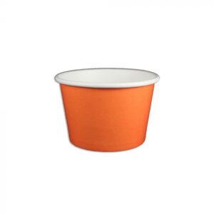 8 oz Solid Orange Cold/Hot Paper Food Container - 1 case (1000 piece)