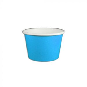 8 oz Solid Blue Cold/Hot Paper Food Container - 1 case (1000 piece)
