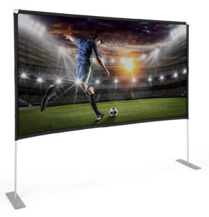 88 x 78 Projector Screen w/ Outdoor Stand u0026 Ground Stakes, 100 in. Diagonal - White