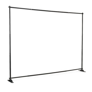 8'H x 10'W Step and Repeat Adjustable Aluminum Tube Frame - Black
