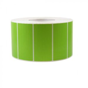 4" X 2" Green Thermal Label, 3000/Roll - 1 case (4 roll)