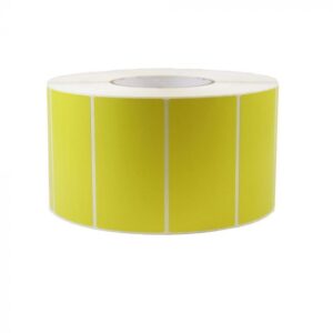 4" X 2" Yellow Thermal Label, 3000/Roll - 1 case (4 roll)