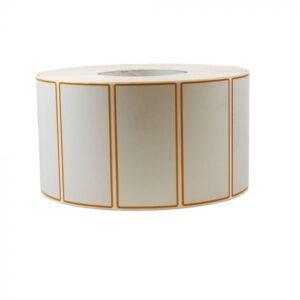 4" X 2" Orange Frame Thermal Label, 3000/Roll - 1 case (4 roll)