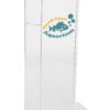 Acrylic Podium with Optional Shelf, 2-Color Custom Graphic - Clear