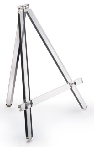 Acrylic Tabletop Easel, Standard Tripod Design, 12.75 x 14.75 - Clear