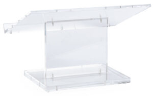 Acrylic Tabletop Podium, Easy Assembly - Clear