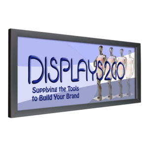 Outdoor Banner Frame with Hinged Edges, Stretching Clamps