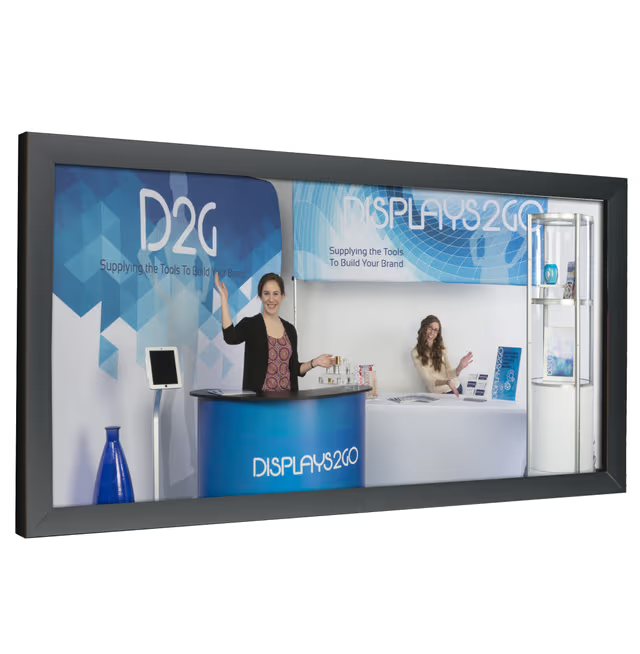 Outdoor Banner Frame with Hinged Edges, Stretching Clamps