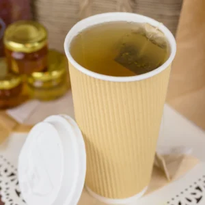 20 oz Kraft Ripple Insulated Paper Hot Cup (Triple Wall - 90mm) 500/case
