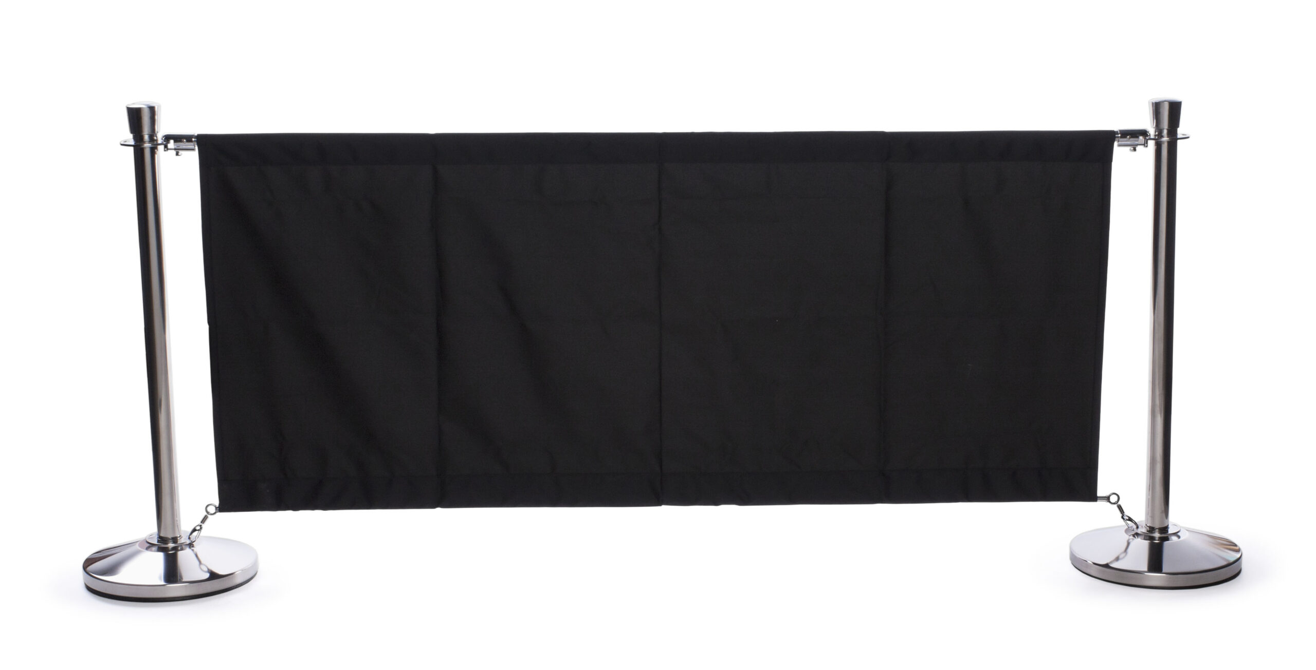 Café Barrier System w/ 9 Banners u0026 10 Stanchions - Black