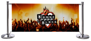 Café Barrier with 15 Banners and 16 Stanchion Posts - Single Sided Printing