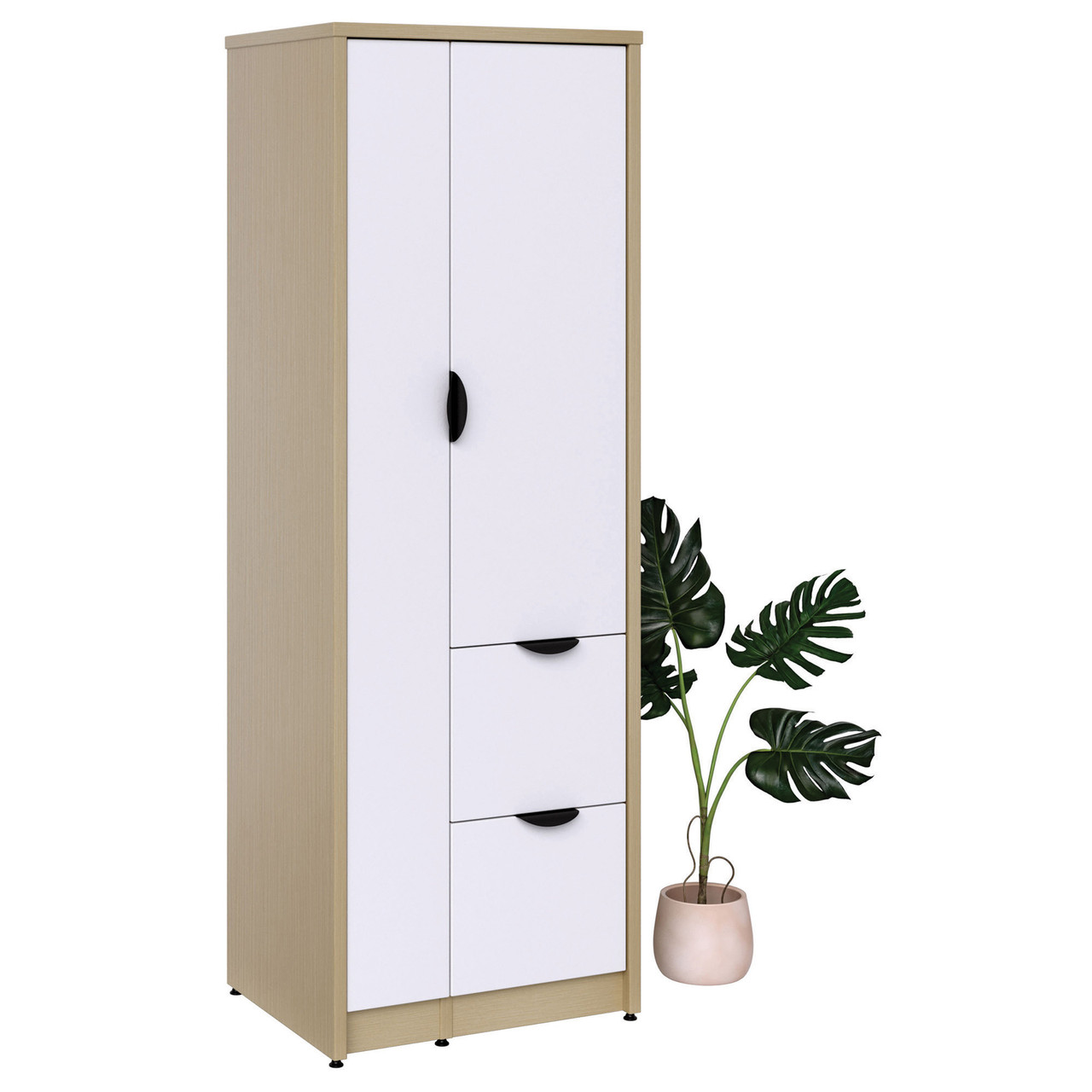 Candex | Component Series | Storage Wardrobe with Dual File Storage - 20"D x 72"H