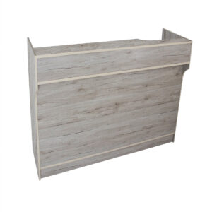 Cash Register Stand w/ Locking Cash Drawer, Ledge Top, and Two Adjustable Shelves
