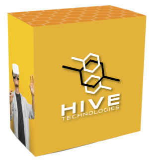 Custom Printed Cardboard Cube, 5-Sided Design, Collapsible - Multiple Sizes