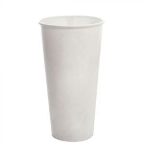 KR 22 oz White Paper Soda Cup (90mm Rim) - 1000/Case