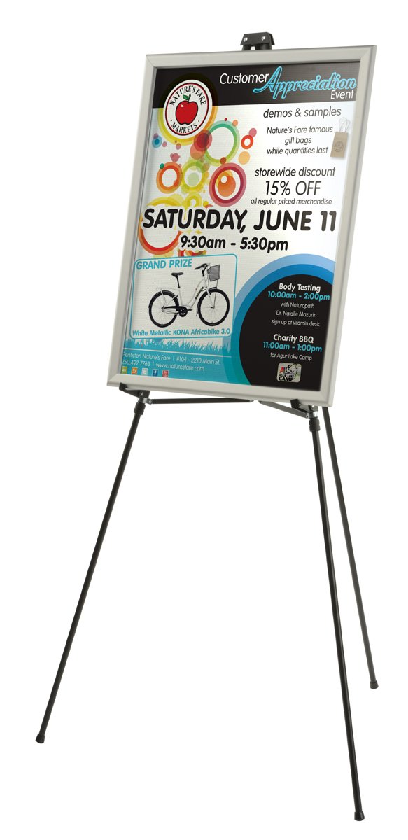 Display Easel for Floor or Counter, 34 to 64