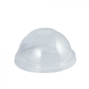 8-10 oz Clear Plastic Dome Lid With Hole For for PET Cups (78mm) - 1 case (1000 piece)