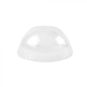 12-24 oz Clear Plastic Dome Lid With Hole For PET Cups (98mm) - 1 case (1000 piece)