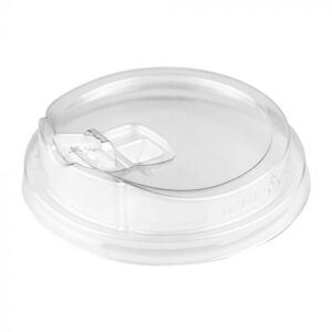12-24 oz Sipper Dome Lid Clear Strawless For PET Cups - 1000/Case