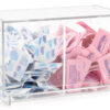 Double Acrylic Packet Holder, Countertop or Wall Mount, Top Loading - Clear
