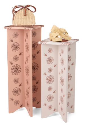 Eco-Friendly Display Pedestal with Full Color Custom Printing, Recycled, Flat Pack