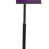 Floor Standing Menu Stand, Snap Open Frame, Adjustable Height