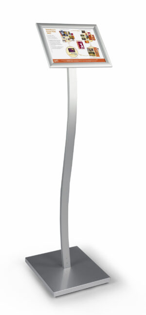Floor Standing Sign Holder, Rotating Snap Frame, Angled Display