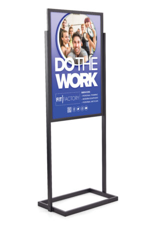 Floor Standing Sign Holder, Top Insert, Double Sided