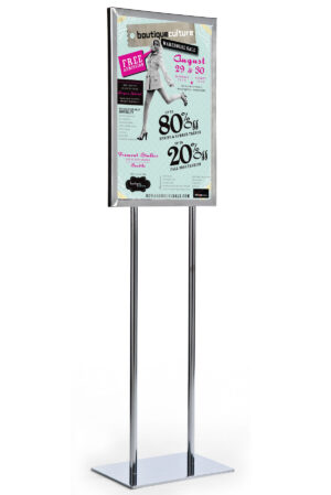 Floor Standing Sign Holder, Top Insert, Double-Sided