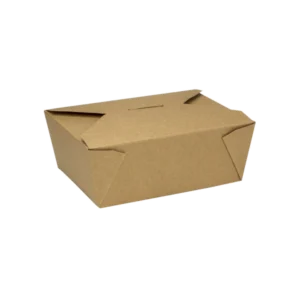 #8, Kraft Microwavable Folded Paper Take Out Container, (6.75″ x 5.5″ x 2.5″) 300 ct