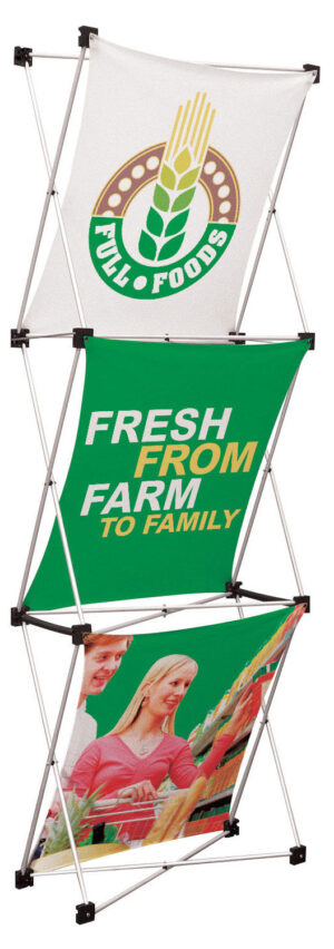 GeoMetrix 3D Pop-Up Floor Standing Display with 3 Custom Full-Color Square Panels