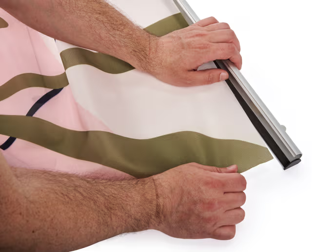Semi-Transparent Banner w/ Aluminum Snap Rails, Ceiling Hanging - Custom Printed - Image 3