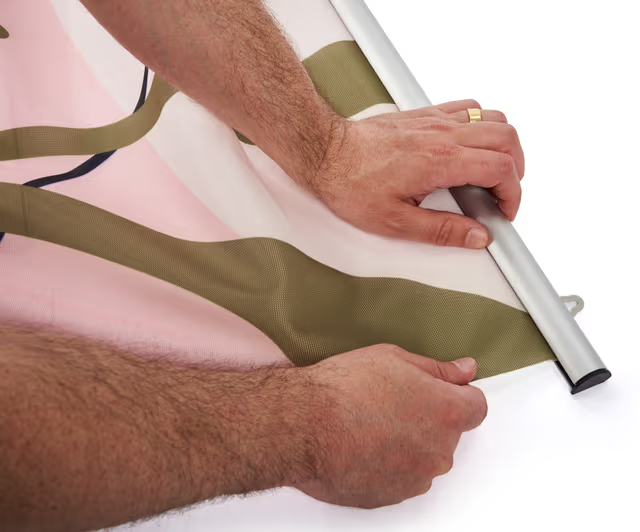 Semi-Transparent Banner w/ Aluminum Snap Rails, Ceiling Hanging - Custom Printed - Image 4