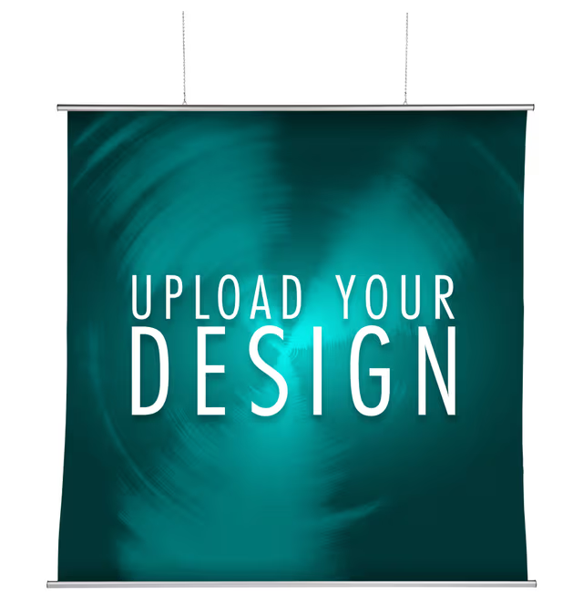 Semi-Transparent Banner w/ Aluminum Snap Rails, Ceiling Hanging - Custom Printed - Image 8