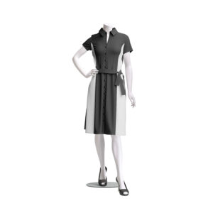 Headless Female Mannequin w/ Glass base, Standing Poses - White