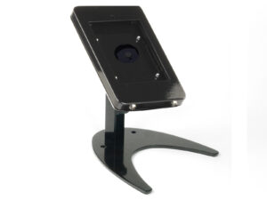 iPad Mini Counter Stand w/ Locking Enclosure, Tilting u0026 Rotating Bracket - Black
