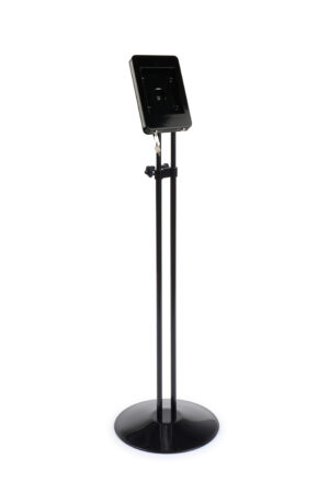 iPad Mini Height Adjustable and Rotating Floor Stand - Black Powder Coated