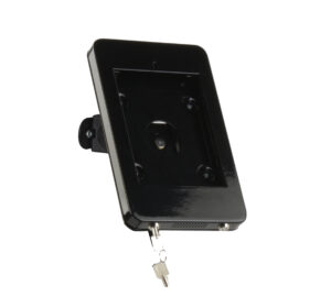 iPad Mini Wall Fixture w/ Tilting Bracket - Black Powder Coated
