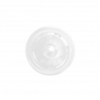 95mm Clear Plastic Flat Lid w/X-slot for 95mm PP Plastic Cup - 2000/cs (100/20)