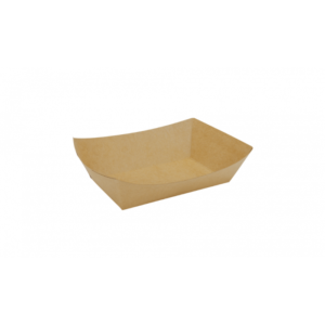 KR 2 lb (5.7"x4"x1.6") Brown Food Tray - 1000/cs (4/250)