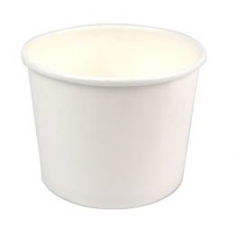 KR 10 oz Paper Food Containers (96 mm), White - 1,000 Pieces