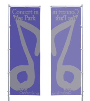 31 x 94-Inch Flag with Custom 2 Color Printing, Single-sided