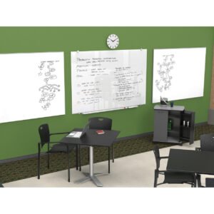 Magnetic Glass Dry Erase Whiteboard - 72"W x 48"H