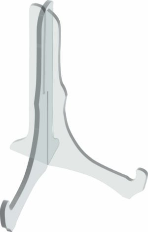 Medium Plate Easel for Counter, 9-inch, Set of 5 - Clear